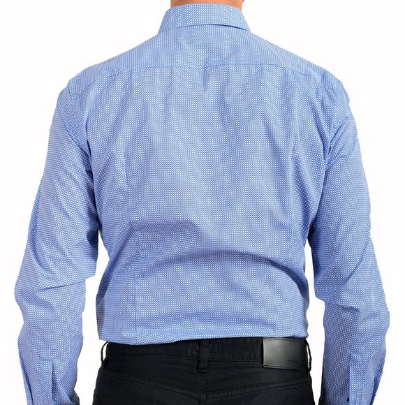 Hugo Boss Men's "Jano" Slim Fit Geometric Print Button Down Dress Shirt - Picture 6 of 9